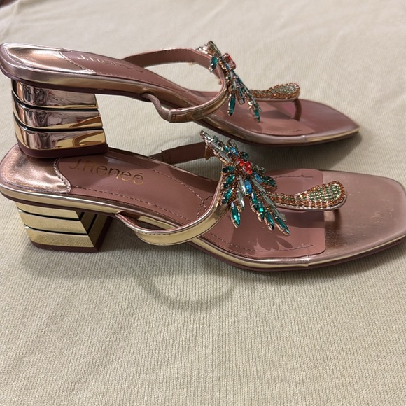 Blingy palm tree sandals - Picture 5 of 14
